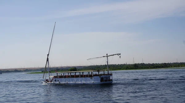 Nil River Egypt Červenec 2022 Krajina Řeky Nilu Mezi Edfu — Stock fotografie