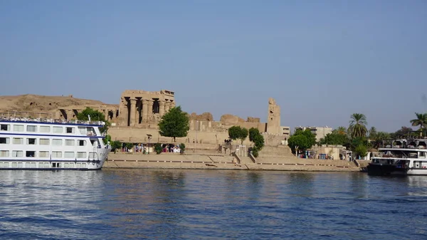 Река Нил Египет Июля 2022 Года Пейзаж Реки Нил Между — стоковое фото