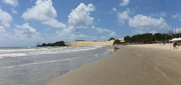 Пейзаж Пляжа Генипабу Рядом Дюнным Парком Натале Риу Гранди Норте — стоковое фото