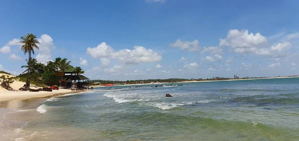 Paisaje Playa Genipabu Junto Parque Dunas Natal Rio Grande Norte — Foto de Stock