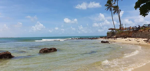 Krajobraz Plaży Genipabu Obok Wydmy Natal Rio Grande Norte Brazylia — Zdjęcie stockowe