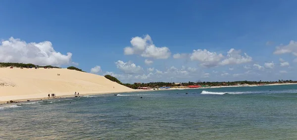 Paisagem Praia Genipabu Lado Parque Dunas Natal Rio Grande Norte — Fotografia de Stock