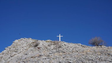 Monte Ernio, Gipuzkoa, İspanya, 3 Ocak 2023: Ernio, Gipuzkoa, İspanya 'da kırsal manzara