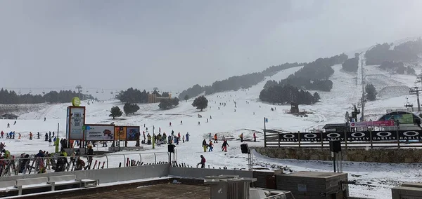 2018 Soldeu Andorra 2023 Ski Flooddy Day Grandvalira Resort End — 스톡 사진