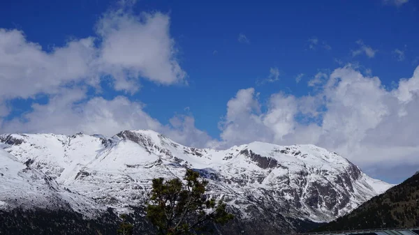 Soldeu Andorra April 2023 Skilandschaft Einem Skigebiet Andorra Einem Sonnigen — Stockfoto