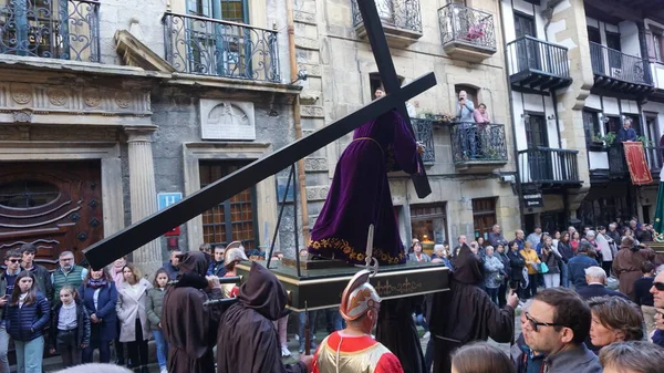 Hondarribia Gipuzkoa Baskenland Spanien April 2023 Bilder Der Prozession Der — Stockfoto