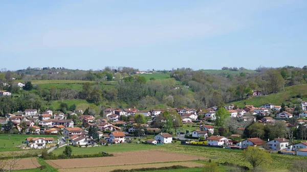 Paisaje Rural Visto Desde Iglesia Cambo Les Bains Francia —  Fotos de Stock