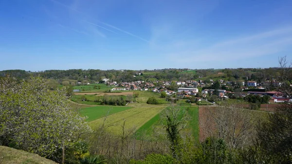 Ländliche Landschaft Von Der Kirche Cambo Les Bains Frankreich Aus — Stockfoto
