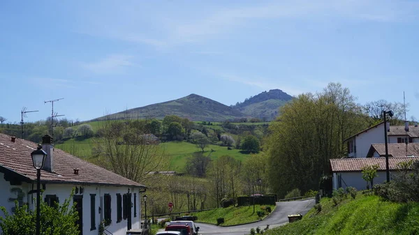 Espelette Frankreich April 2023 Landschaft Des Für Seine Paprika Berühmten — Stockfoto