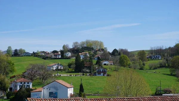 Espelette Frankreich April 2023 Landschaft Des Für Seine Paprika Berühmten — Stockfoto
