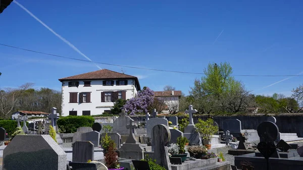 Ezpeleta Aquitanien Frankreich April 2023 Friedhof Rund Die Kirche Von — Stockfoto