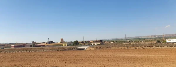 Landbouwlandschappen Van Aragon Vanuit Ave Trein — Stockfoto