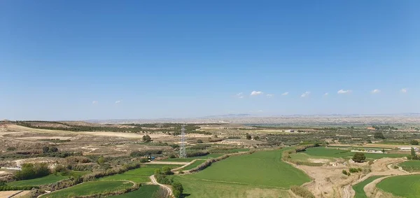 Salillas Jalon Zaradoza Espanha Abril 2023 Paisagem Agricultura Área Rural — Fotografia de Stock