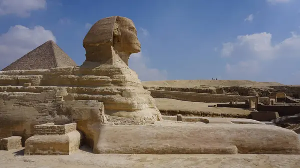 Kairo Egypten Juli 2022 Landskap Giza Pyramiderna — Stockfoto