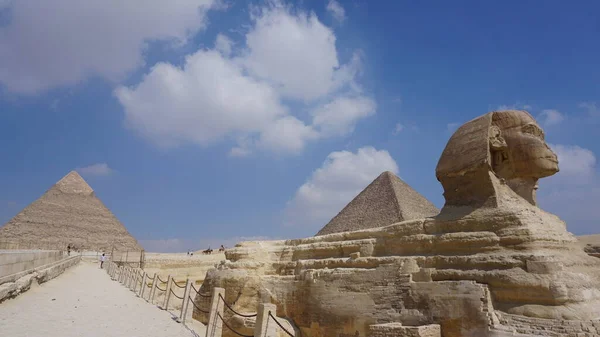 Cairo Egito Julho 2022 Paisagem Das Pirâmides Gizé — Fotografia de Stock