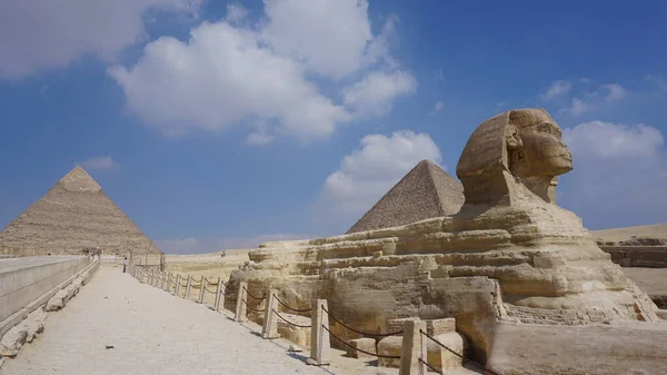 Cairo Egipto Julio 2022 Paisaje Las Pirámides Guiza —  Fotos de Stock