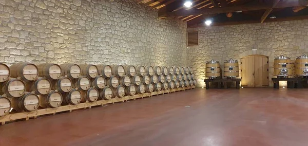 Haro Rioja España Abril 2023 Vistas Cautivadoras Del Interior Bodega — Foto de Stock