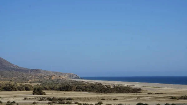 沙漠相遇大海 墨西哥南下加利福尼亚州洛斯卡沃斯迷人的海滩景观 — 图库照片