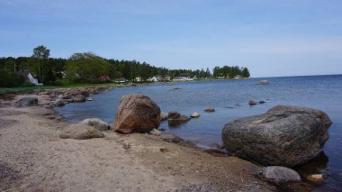 Estonya Tallinn 'in kuzeyindeki Lahemaa Milli Parkı' nın manzarası