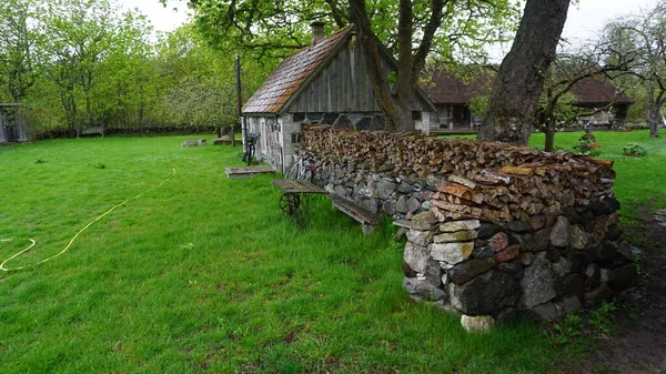 Paysage Rural Sur Île Muhu Estonie — Photo