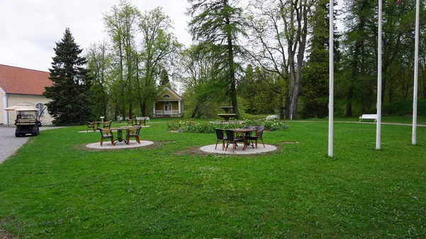 Landskap Naturlandskap Vihula Manor Country Club Estland – stockfoto