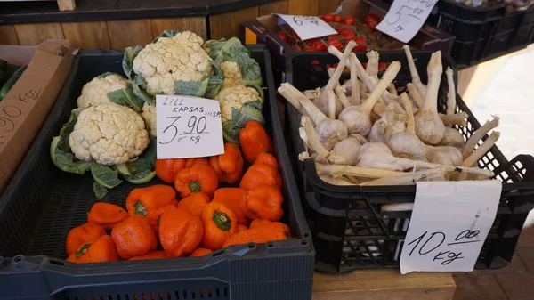 Талліннський Фруктовий Овочевий Ринок Естонії — стокове фото