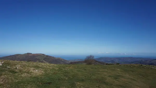 Landsbygdslandskap Berget Ernio Gipuzkoa Baskien Vintern — Stockfoto