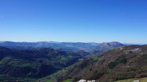 Paysages Montagneux Ruraux Sur Mont Ernio Gipuzkoa Pays Basque Hiver — Photo