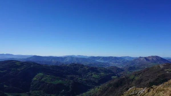 Paisajes Rurales Montaña Monte Ernio Gipuzkoa País Vasco Invierno — Foto de Stock