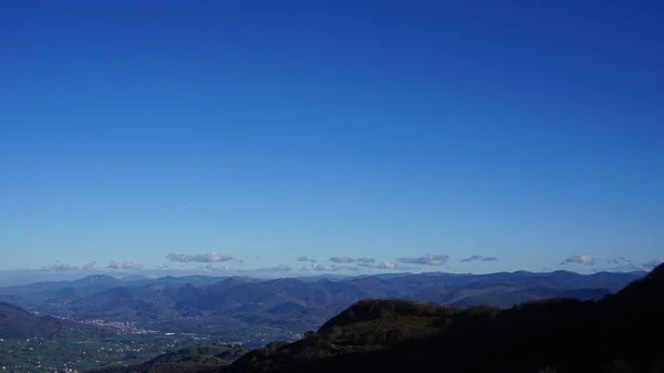Paysages Montagneux Ruraux Sur Mont Ernio Gipuzkoa Pays Basque Hiver — Photo