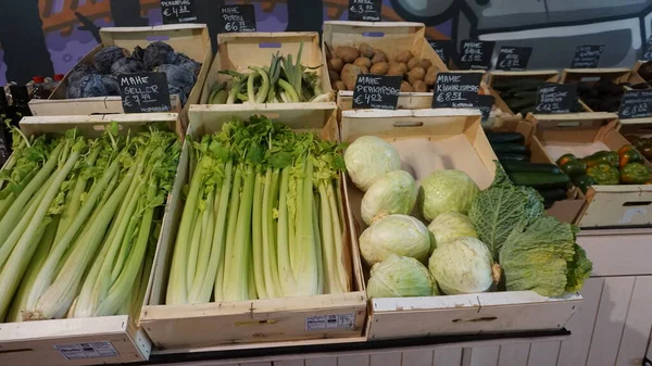 Verduras Mercado Frutas Tallin Estonia —  Fotos de Stock