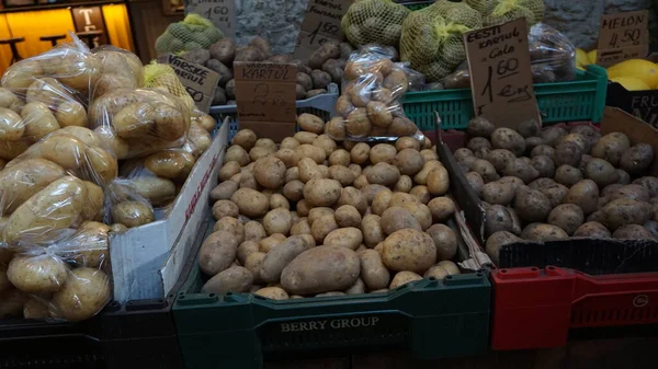 Aardappelen Fruitmarkt Van Tallinn Estland — Stockfoto