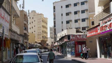 Dubai, Birleşik Arap Emirlikleri, 20 Ekim 2021: Dubai pazarında bir Ekim sabahı manzarası, Olgun Pazar