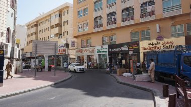 Dubai, Birleşik Arap Emirlikleri, 20 Ekim 2021: Dubai pazarında bir Ekim sabahı manzarası, Olgun Pazar