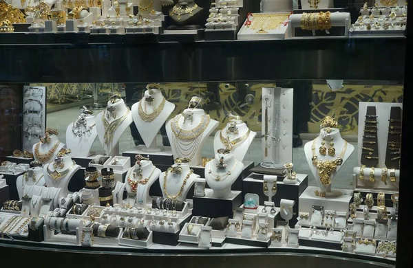 Dubai United Arab Emirates October 2021 Gold Jewelry Shops Dubai — Stock Photo, Image