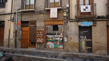 Pamplona, Navarra, İspanya, 19 Haziran 2023: San Fermin 'den birkaç gün önce Pamplona' nın tipik manzarası
