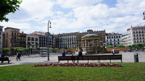 Pamplona Navarra Spanje Juni 2023 Typisch Uitzicht Pamplona Enkele Dagen — Stockfoto