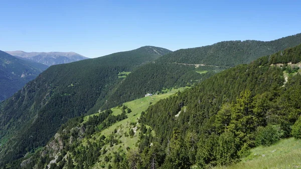 Paysage Montagne Depuis Mirador Del Roc Del Quer Canillo Andorre — Photo