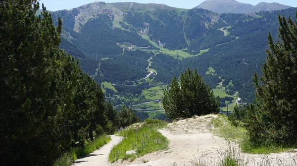 Bergslandskap Från Mirador Del Roc Del Quer Canillo Andorra — Stockfoto