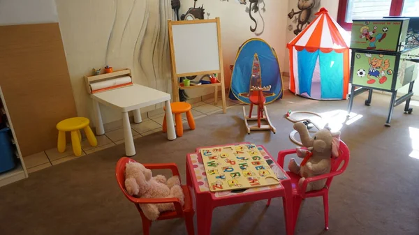 Soldeu Ανδόρα Ιουνίου 2023 Παιχνίδια Για Παιδιά Στην Αίθουσα Παιχνιδιών — Φωτογραφία Αρχείου