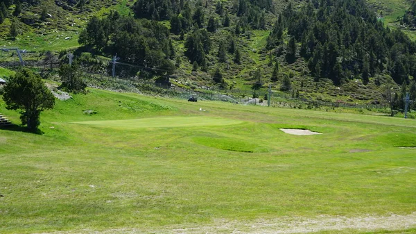 Soldeu Andorra Junio 2023 Vistas Campo Golf Soldeu Andorra — Foto de Stock