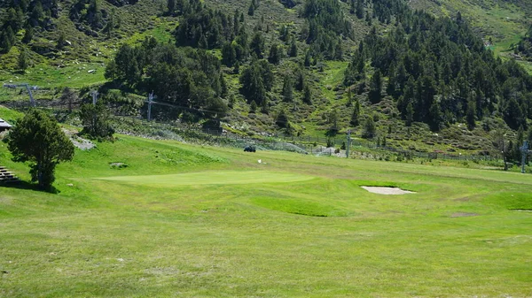 Uitzicht Soldeu Golfbaan Andorra — Stockfoto