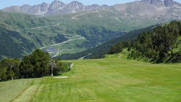 Utsikt Över Soldeu Golfbana Andorra — Stockfoto