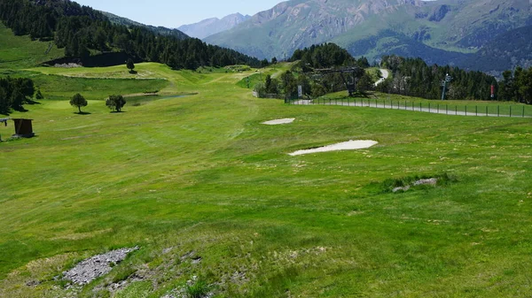 Utsikt Över Soldeu Golfbana Andorra — Stockfoto