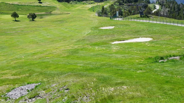 Vistas Campo Golf Soldeu Andorra — Foto de Stock