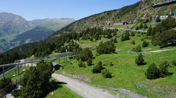 Andorre Paysage Montagneux Canillo Après Midi Été Ensoleillé — Photo