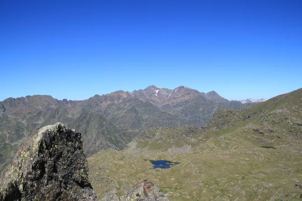 Górski Krajobraz Andory Ordino Arcalis Obok Słonecznej Altany Tristaina — Zdjęcie stockowe