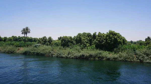 Krajobraz Nilu Rejsu Trasie Edfu Kom Ombo — Zdjęcie stockowe