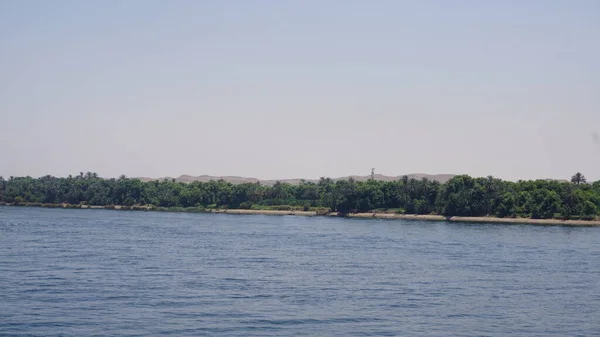 Paisaje Del Río Nilo Desde Crucero Por Ruta Edfu Kom —  Fotos de Stock
