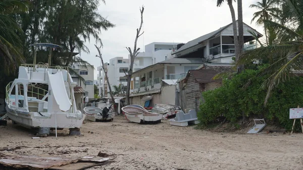Punta Cana Dominikanska Republiken Augusti 2023 Turistbåtar Förs Till Stranden — Stockfoto